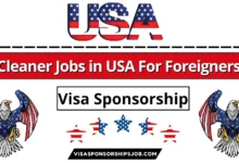 Cleaner Jobs in USA with Visa Sponsorship for Foreigners 2024