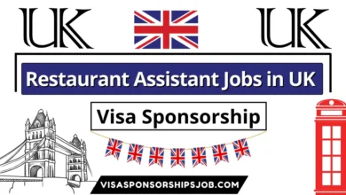 Restaurant Assistant Jobs in UK with Visa Sponsorship 2024