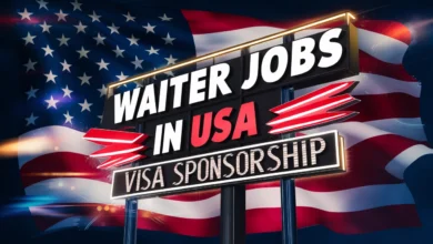 Waiter Jobs in USA with Visa Sponsorship 2024 ($7.25 to $15.50 Per Hour)