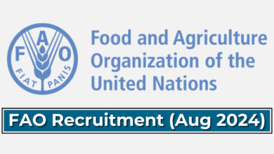 FAO Recruitment (Aug 2024): Open Jobs/Online Application