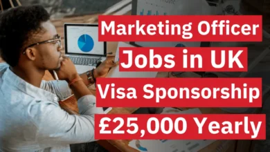 Marketing Officer Jobs in UK with Visa Sponsorship 2024 (£25,000 Yearly)