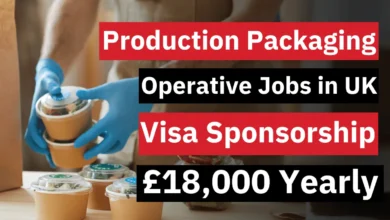 Production Packaging Operative Jobs in UK with Visa Sponsorship 2024 (£18,000 Yearly)