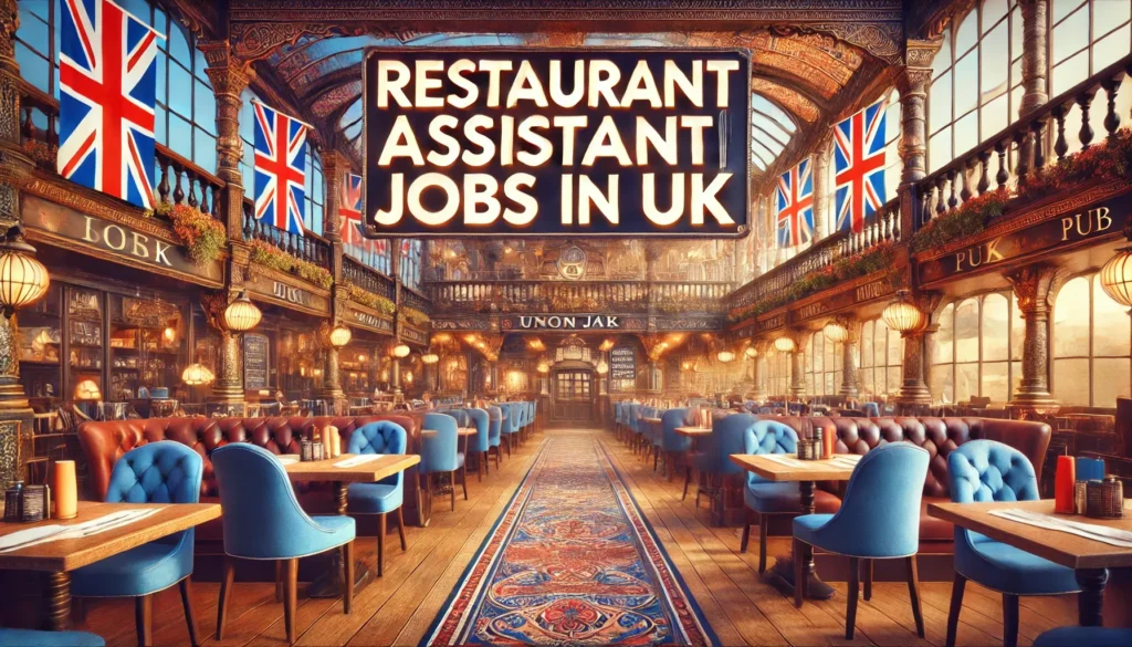 Restaurant Assistant Jobs in UK August with Visa Sponsorship 2024 (£13.59 Per Hour)