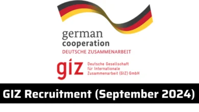 GIZ Recruitment (September 2024) : Open Jobs /Online Application