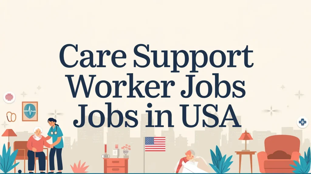 Care Support Worker Jobs in USA with Visa Sponsorship 2024 ($28,000 to $38,000 Yearly)