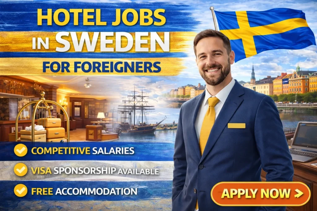 Hotel jobs in Sweden for Foreigners with Visa Sponsorship 2026