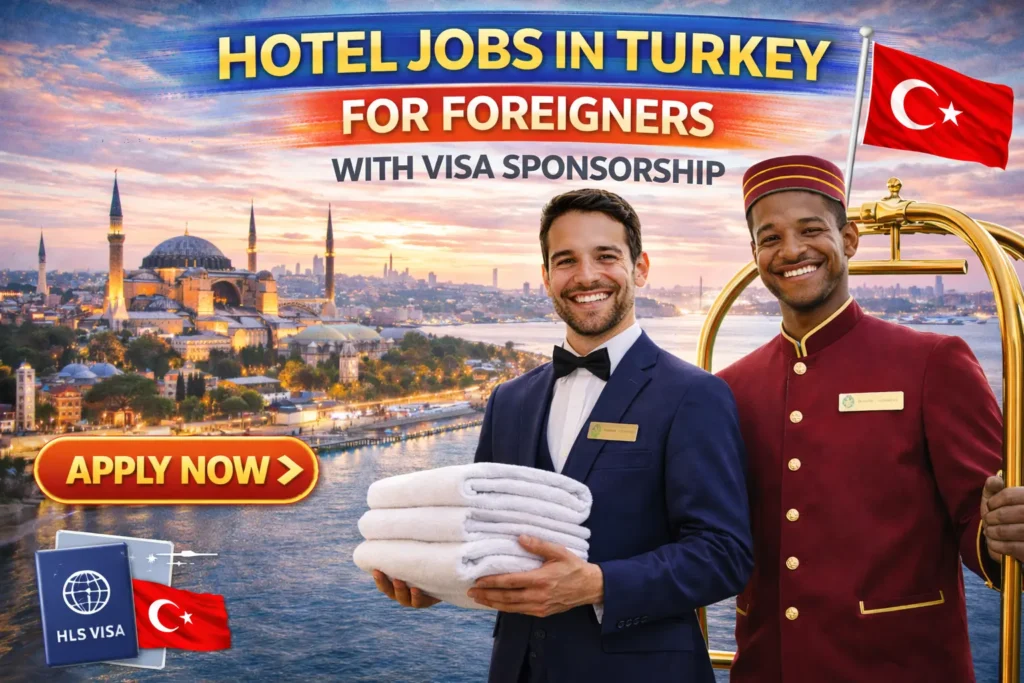 Hotel Jobs in Turkey for Foreigners with Visa Sponsorship 2026 (TRY 1800 to 3000 Per Month)