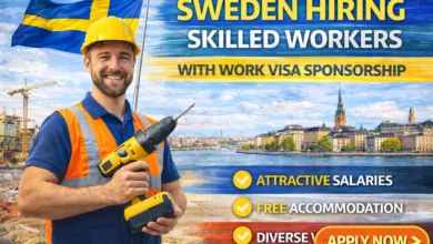 Sweden Hiring Skilled Workers with Work Visa Sponsorship 2026 (SEK 55,000 to SEK 80,000 Monthly)