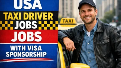 USA Taxi Driver Jobs With Visa Sponsorship 2026 ($75,000-100,000 Per Year)