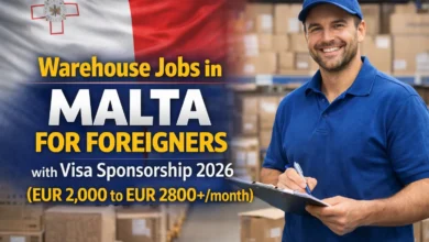 Warehouse Jobs in Malta for Foreigners with Visa Sponsorship 2026 (EUR 2,000 to EUR 2800+/Month)