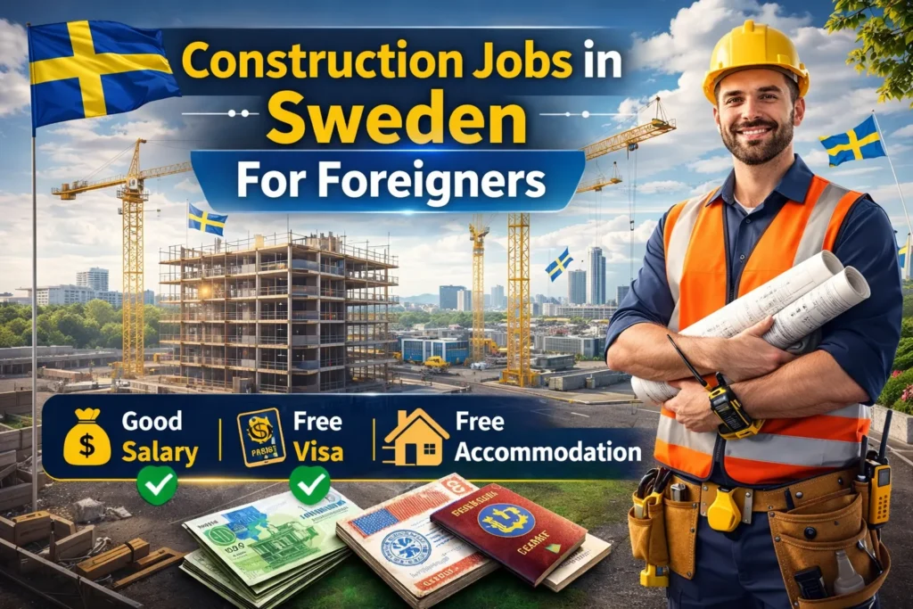 Construction Jobs in Sweden For Foreigners 2026