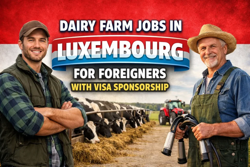 Dairy Farm Jobs in Luxembourg for Foreigners with Visa Sponsorship 2026