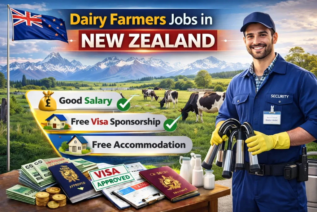 Dairy Farmers Jobs in New Zealand with Visa Sponsorship 2026