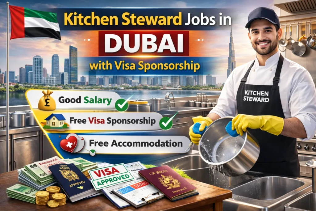 Kitchen Steward Jobs in Dubai with Visa Sponsorship 2026