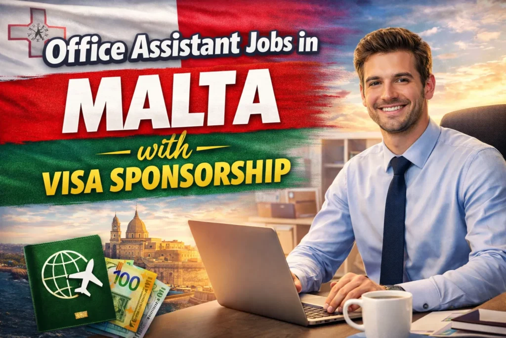 Office Assistant Jobs in Malta with Visa Sponsorship 2026