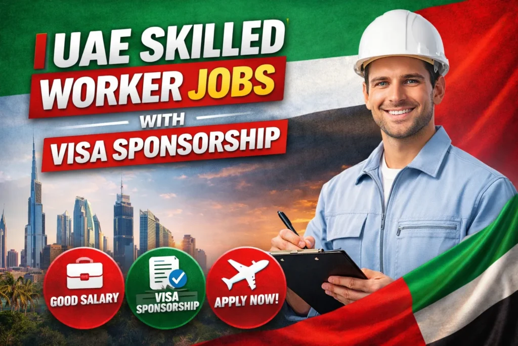 UAE Skilled Worker Jobs with Visa Sponsorship 2026
