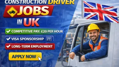 Construction Driver Jobs in UK with Visa Sponsorship 2026 (£20 Per Hour)