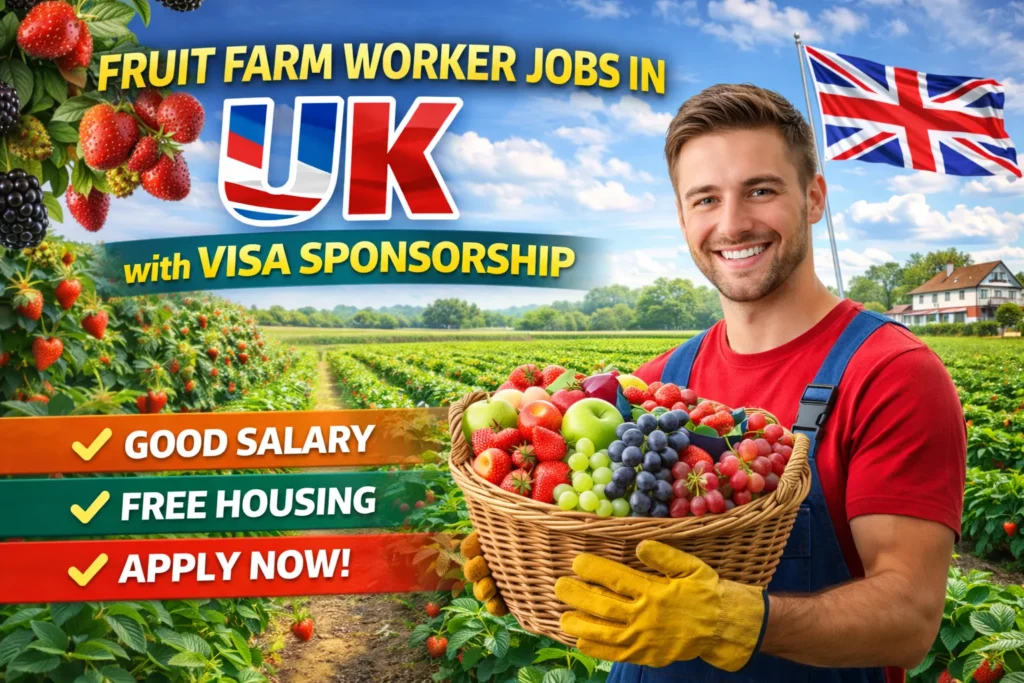 Fruit Farm Worker Jobs in UK with Visa Sponsorship 2026