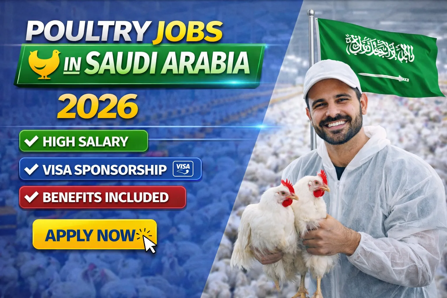 Poultry Jobs in Saudi Arabia with Visa Sponsorship 2026