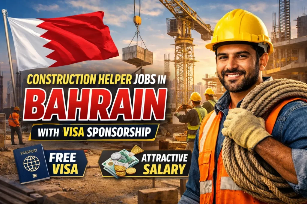Construction Helper Jobs in Bahrain with Visa Sponsorship 2026