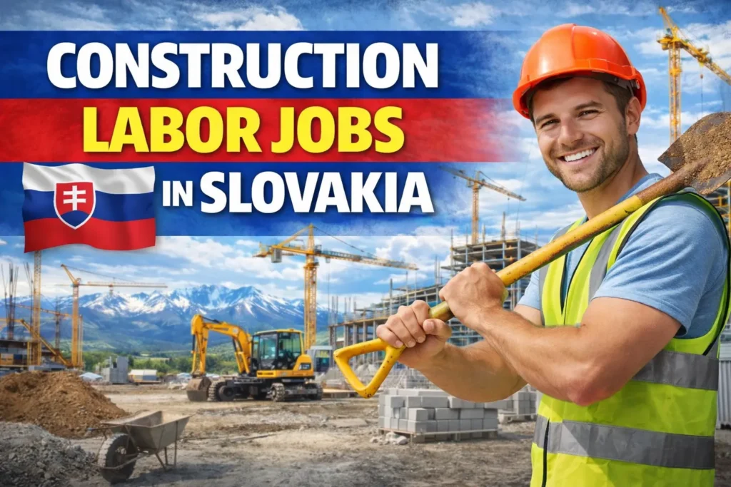 Construction Labor Jobs in Slovakia with Visa Sponsorship 2026 (€1,800 Monthly)