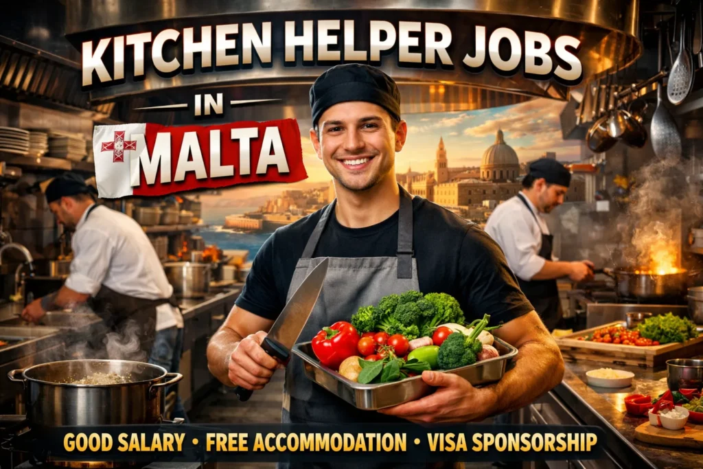 Kitchen Helper Jobs in Malta with Visa Sponsorship 2026