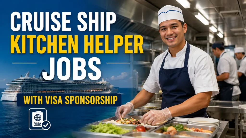 Cruise Ship Kitchen Helper Jobs with Visa Sponsorship 2026