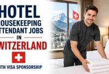 Hotel Housekeeping Attendant Jobs in Switzerland with Visa Sponsorship 2026