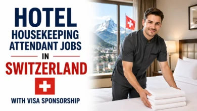 Hotel Housekeeping Attendant Jobs in Switzerland with Visa Sponsorship 2026