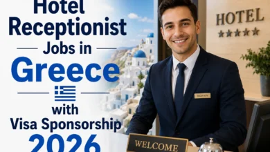 Hotel Receptionist Jobs in Greece with Visa Sponsorship 2026