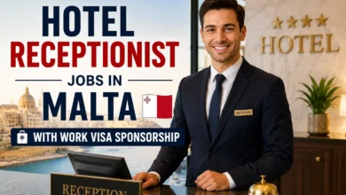 Hotel Receptionist Jobs in Malta with Work Visa Sponsorship 2026