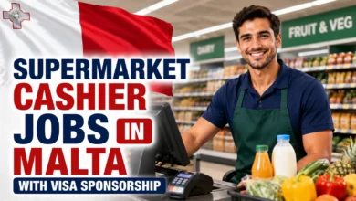 Supermarket Cashier Jobs in Malta with Visa Sponsorship 2026