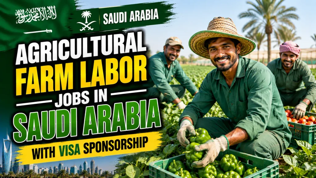 Agricultural Farm Labor Jobs in Saudi Arabia with Visa Sponsorship 2026