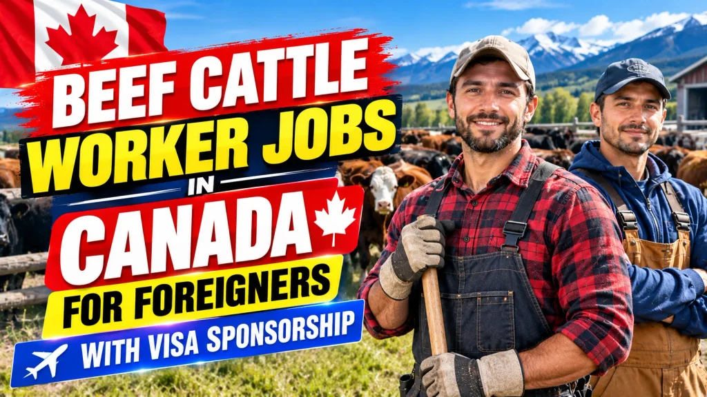Beef Cattle Worker Jobs in Canada for Foreigners with Visa Sponsorship 2026