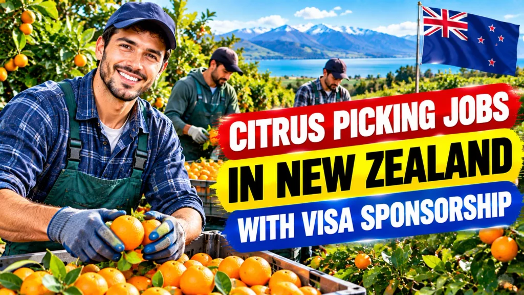 Citrus Picking Jobs in New Zealand with Visa Sponsorship 2026