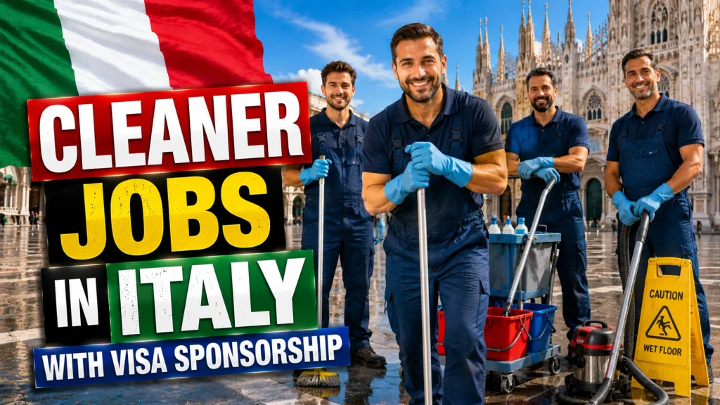 Cleaner Jobs in Italy with Visa Sponsorship 2026
