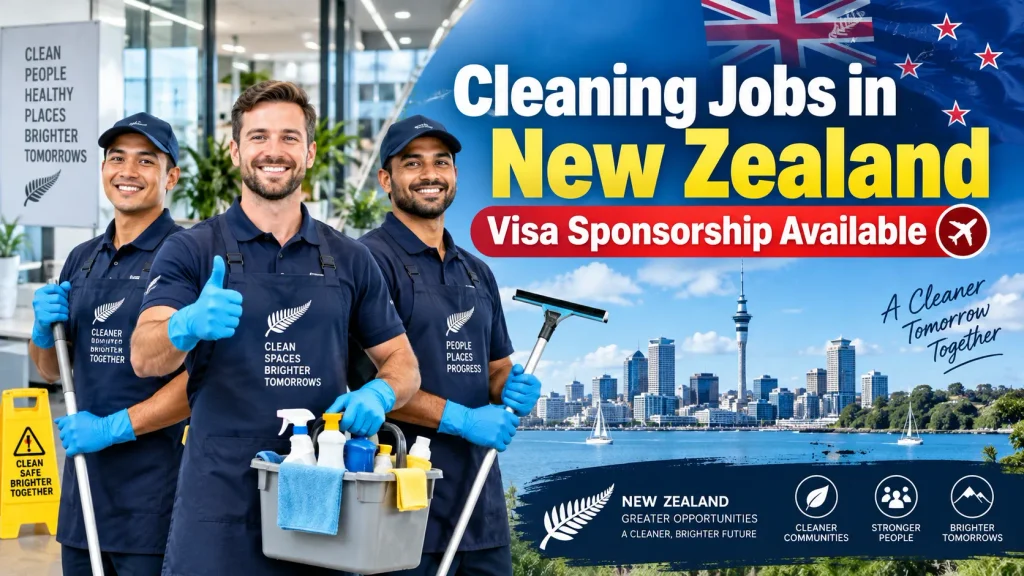Cleaning Jobs in New Zealand with Visa Sponsorship 2026