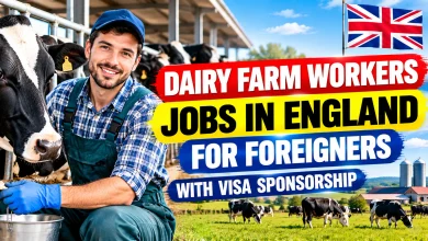 Dairy Farm Workers Jobs in England for Foreigners with Visa Sponsorship 2026