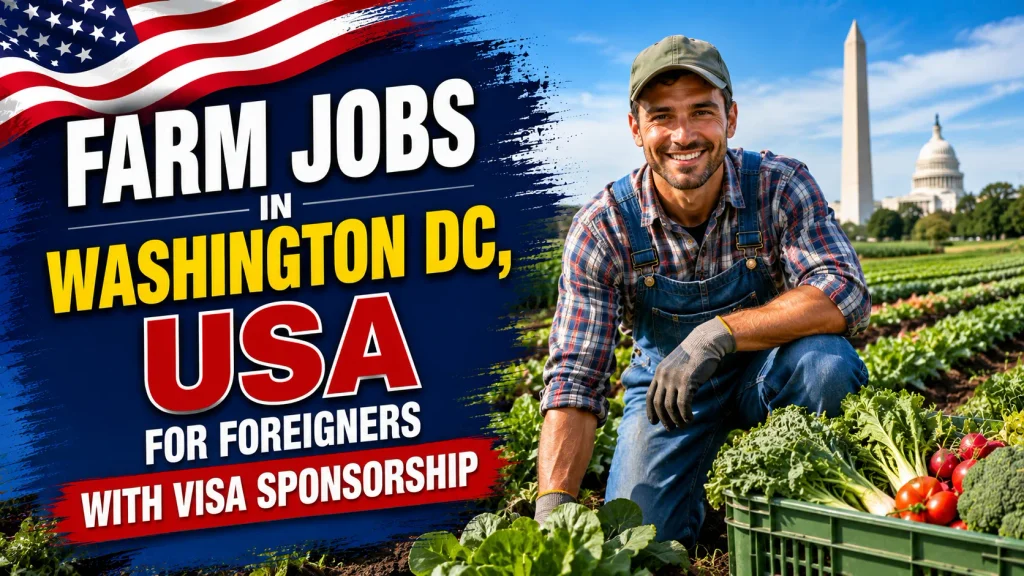 Farm Jobs in Washington DC, USA for Foreigners with Visa Sponsorship 2026