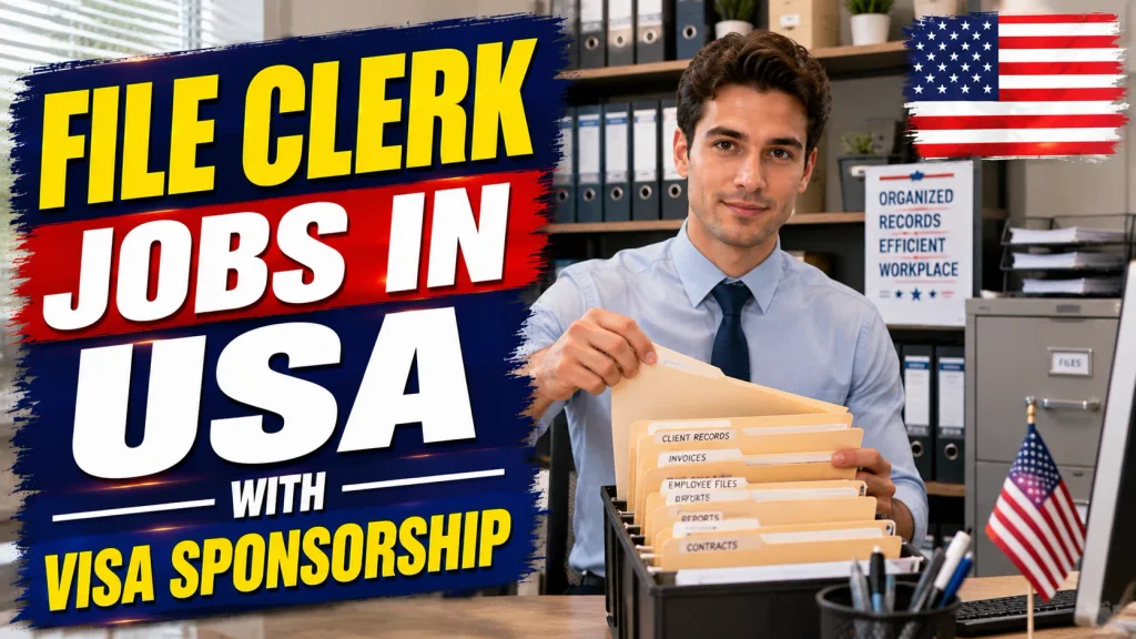 File Clerk Jobs in USA with Visa Sponsorship 2026
