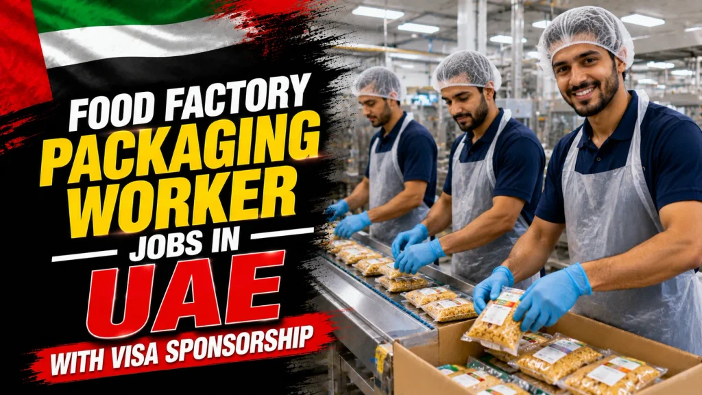 Food Factory Packaging Worker Jobs in UAE with Visa Sponsorship 2026