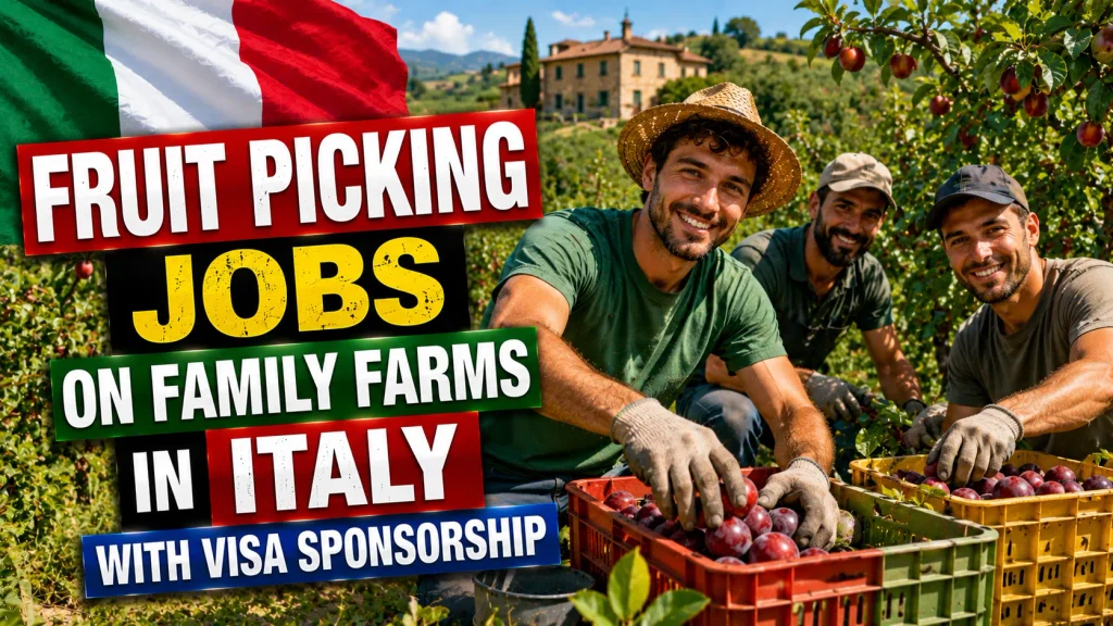 Fruit Picking Jobs on Family Farms in Italy with Visa Sponsorship 2026