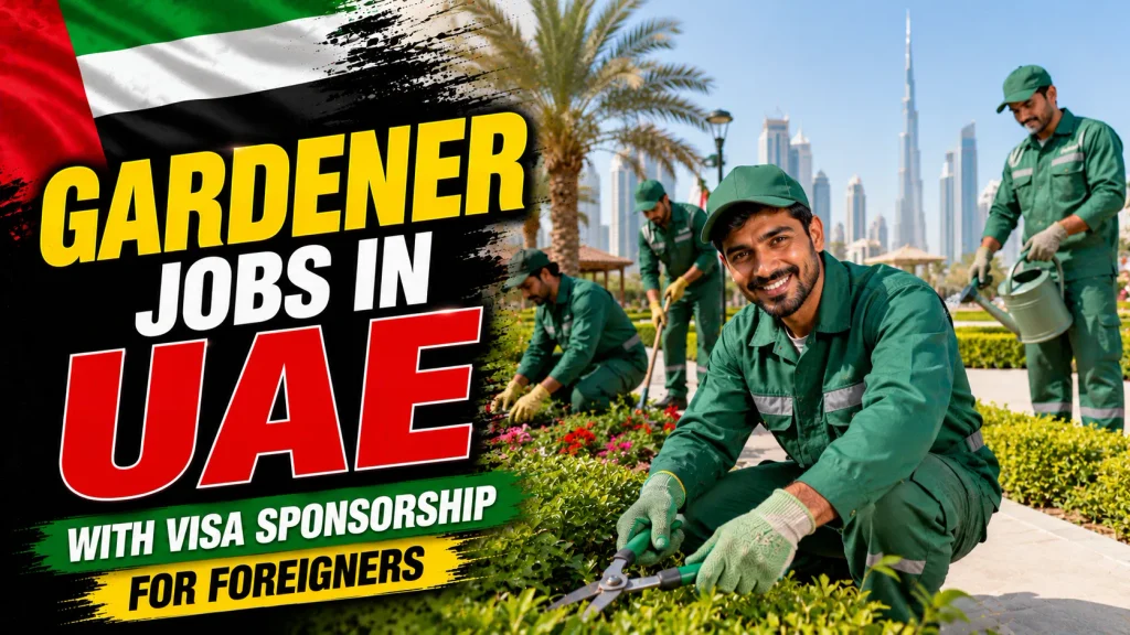 Gardener Jobs in UAE with Visa Sponsorship for Foreigners 2026