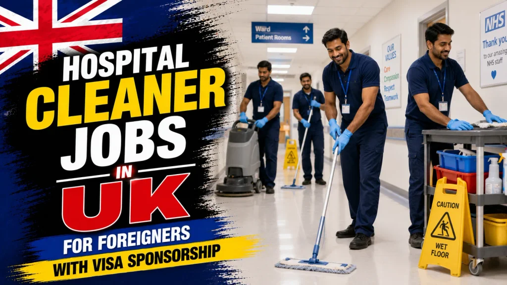 Hospital Cleaner Jobs in UK for Foreigners with Visa Sponsorship 2026