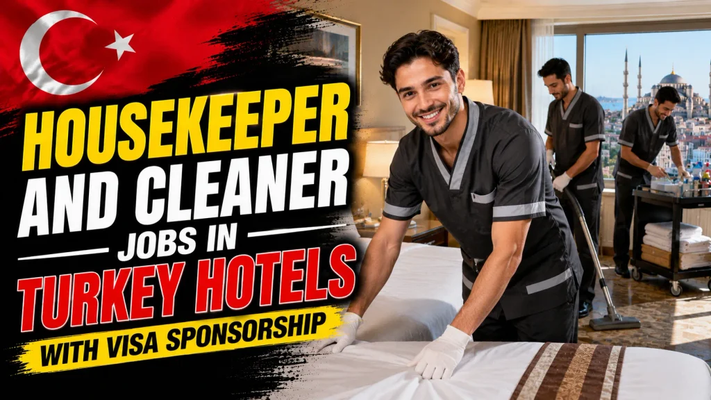 Housekeeper and Cleaner Jobs in Turkey Hotels with Visa Sponsorship 2026