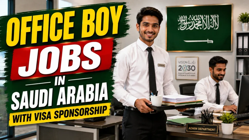 Office Boy Jobs in Saudi Arabia with Visa Sponsorship 2026