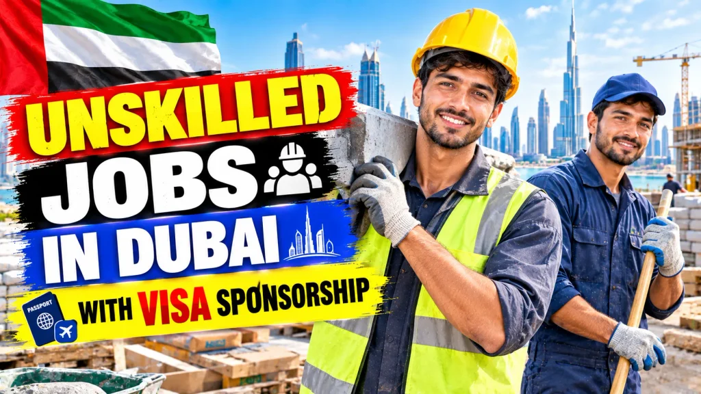 Unskilled Jobs in Dubai with Visa Sponsorship 2026