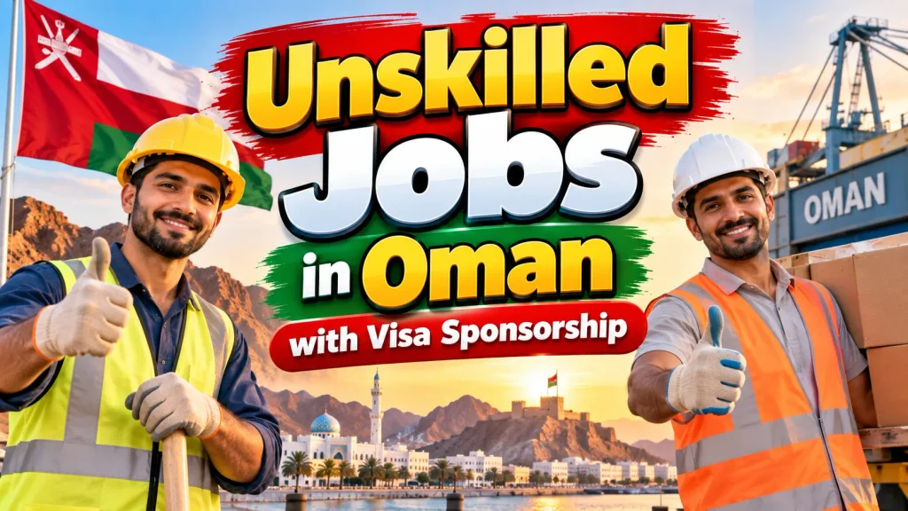 Unskilled Jobs in Oman with Visa Sponsorship 2026