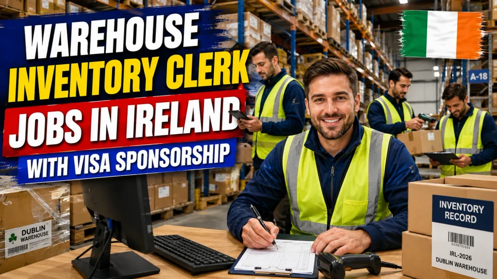 Warehouse Inventory Clerk Jobs in Ireland with Visa Sponsorship 2026