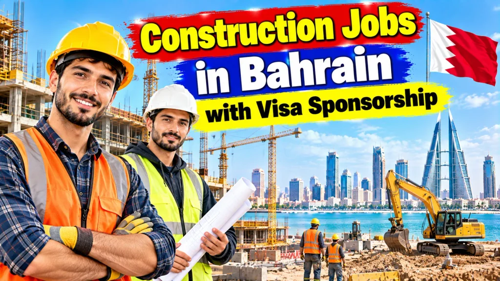Construction Jobs in Bahrain with Visa Sponsorship 2026